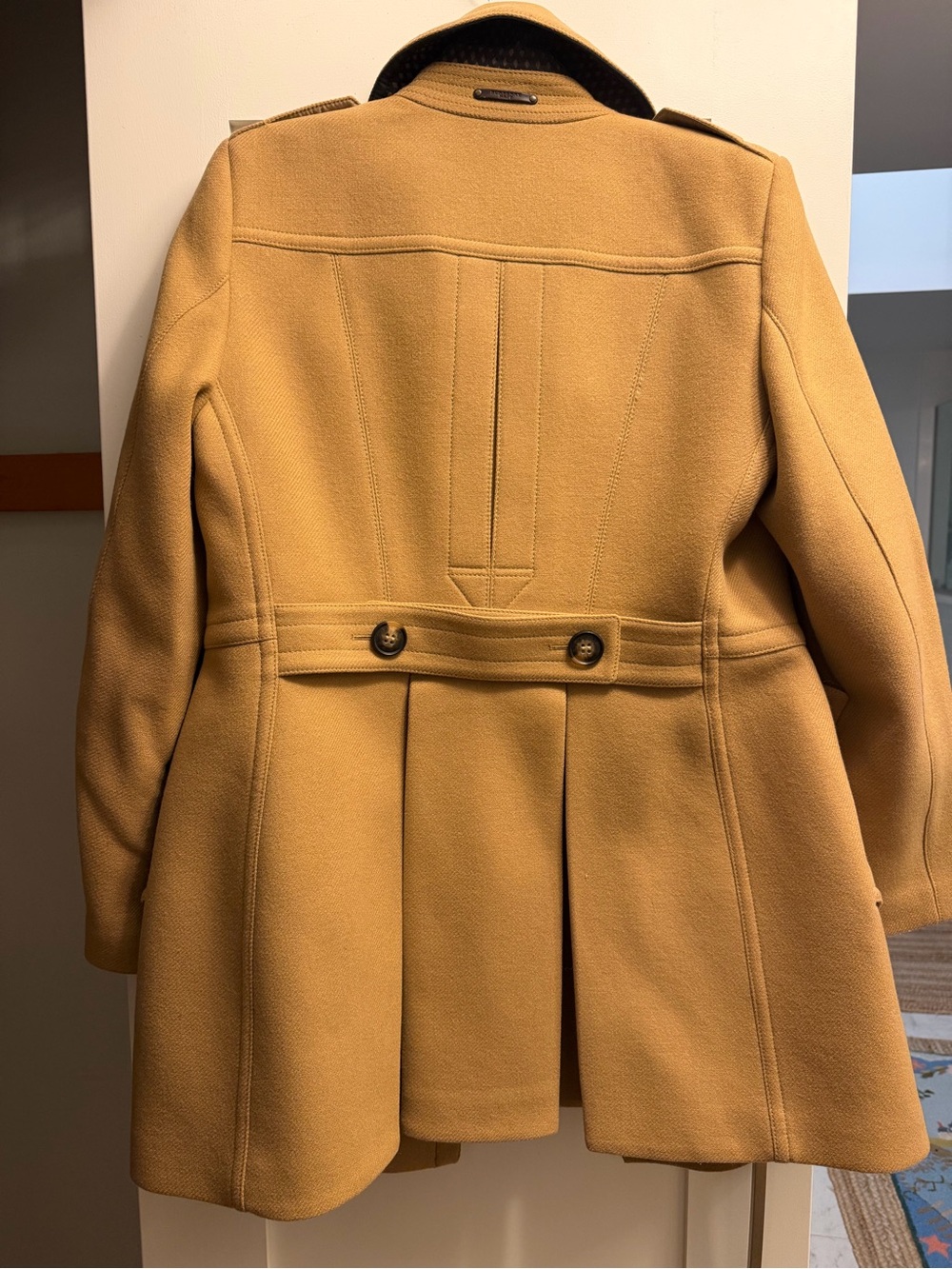 Burberry Brit Women’s Classic Camel Wool Cashmere Blend Peacoat Size 10 - Picture 5 of 17